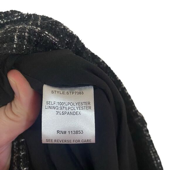 The Native One NWT wide leg adrielle tweed dress pants black medium - Picture 3 of 7